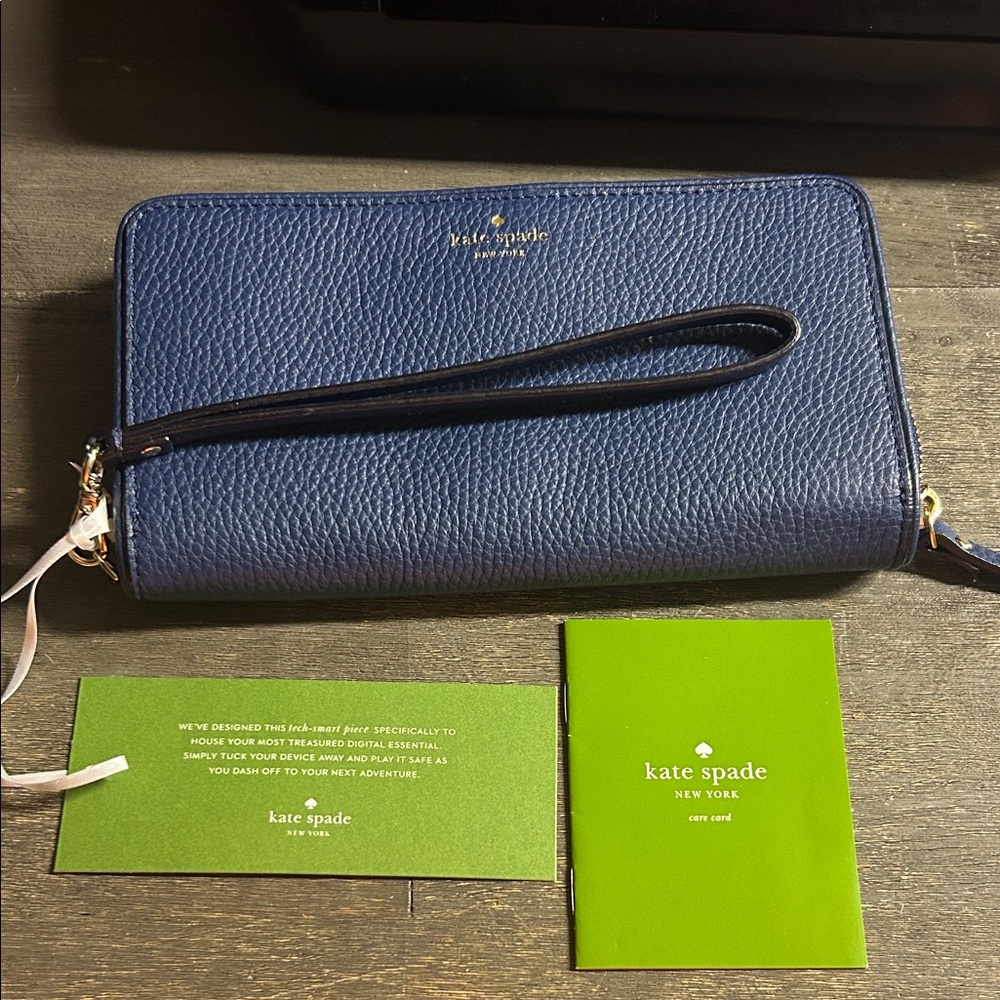 Kate Spade Birgitta MulberryStreet in Oceanicblu Leather Wristlet